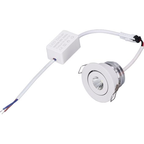 Verstellbarer 5-w-led-einbaustrahler, Aluminium, 52 Mm Durchmesser, Warmweiß 4000 K, Für Die Decke