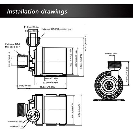 12 V Gleichstrom, 19 W Tauchwasserpumpe Für Eiswürfelbereiter, Geschirrspüler Und Hydrokultursysteme – Keramikkern