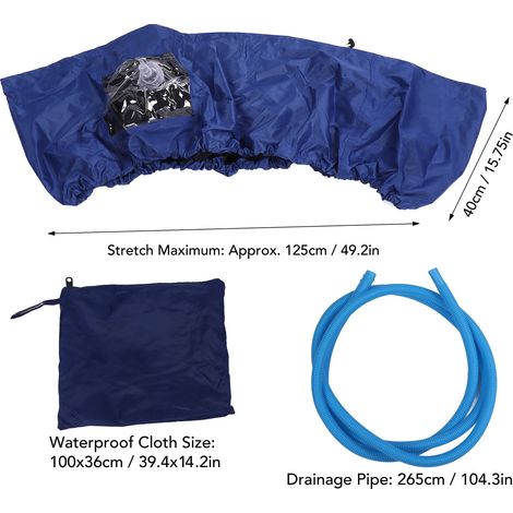 Wandmontiertes Klimaanlagen-reinigungsset Mit Wasserdichten Abdeckungen Und Abluftschlauch – Polyester, 100 X 36 Cm