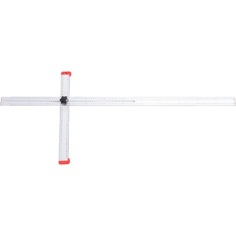 Verstellbarer Aluminium-t-winkel Für Gipskartonplatten – 120 Cm, Zwei-wege-skala, Winkel 0–90°