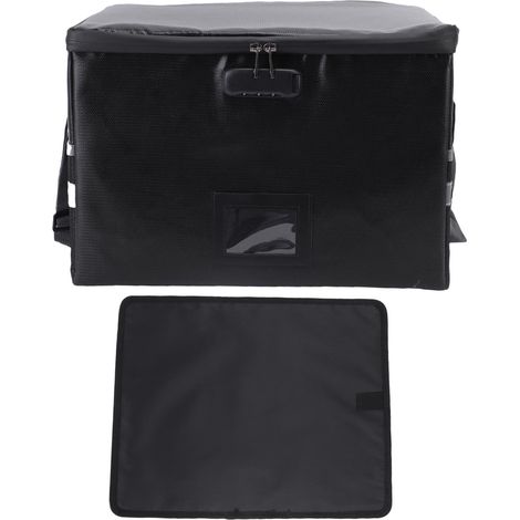Feuerfeste Aufbewahrungsbox, 39,5 X 31 X 25,5 Cm, Wasserdicht, Mit Zwei-wege-reißverschluss Und Verstärktem Griff