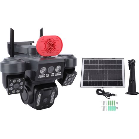 Solarbetriebene Dreifach-kamera Mit 2,4-ghz-wlan, 360°-rundumsicht, Ki-bewegungserkennung Und Schutzart Ip66