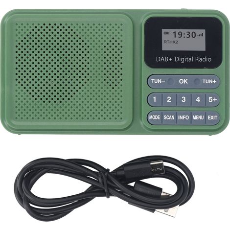 Solarbetriebenes Dab+-radio Mit 3-watt-bluetooth-lautsprecher, Usb-/sd-player Und 8 Stunden Akkulaufzeit