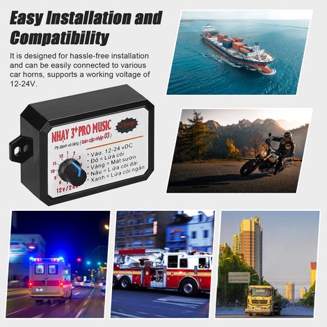 Elektronische Hupe Mit 12 Tönen Und Led-anzeige Für Auto, Lkw, Boot – 12–24 V Soundsteuerung