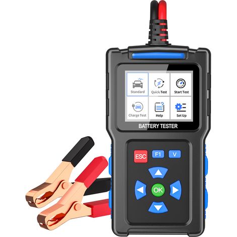 Bt300 12v/24v Autobatterietester Mit 2,4" Tft-display Für Agm-, Gel- Und Blei-säure-batterien