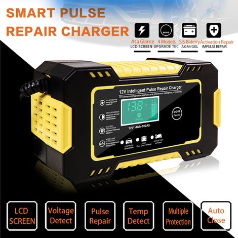 12v 6a Batterieladegerät Für Auto, Motorrad, Boot – Lcd-display, Impulsreparatur, Automatische Wartung