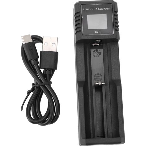 Ladegerät Für 3,7-v-lithium-ionen- Und 1,2-v-ni-mh/ni-cd-akkus (aa/aaa/c) – Kompakt Mit Lcd-display