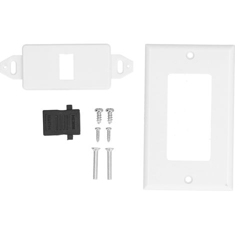 Hdmi-wanddose Mit 1 Anschluss, Weiß – 4k-uhd-übertragung, Arc/earc, Hec, Lötfreie Installation