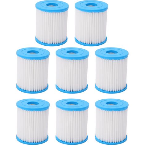 8-teilige Poolfilterkartusche Aus Strapazierfähigem Polyester, Außendurchmesser 78 Mm, Innendurchmesser 28 Mm, Höhe 90 Mm