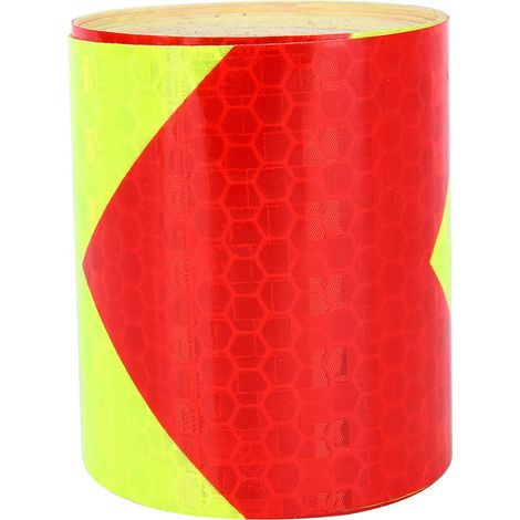 Reflektierendes Kfz-sicherheitsband Mit Gelb-rotem Pfeil – 5 Cm X 3 M, Wetterfestes Pvc