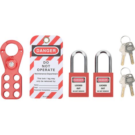 Loto Sicherheitsset Mit Riegel Und Manipulationssicherem Vorhängeschloss Fhs-01l + 2 X 38mm Vorhängeschlösser