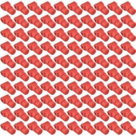 Diebstahlsichere Handyhalterung Mit Haken, 100 Stück, Kleines Modell, Rot, 6-mm-öffnung Für Geschäfte