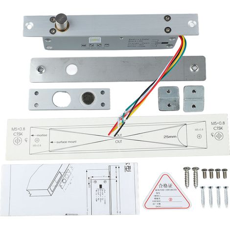 12v 5-adriges Elektrisches Türschloss Mit Led-anzeige Und Sicherheits-timer