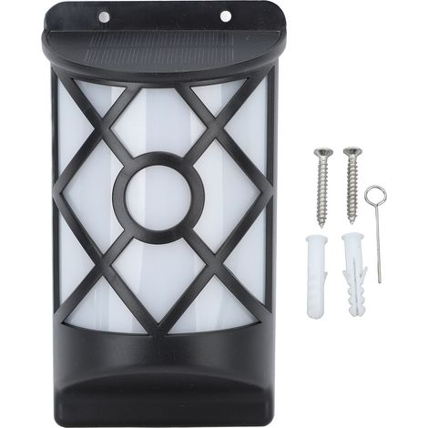 Solar-led-wandleuchte Mit Flammeneffekt, Wasserdicht (ip65), Integrierter 2000-mah-akku