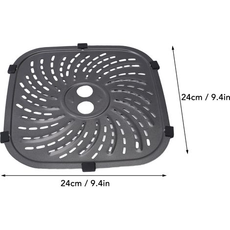 Grillplatte Für Powerxl 6 Qt Und 8 Qt Heißluftfritteuse – Edelstahl, 24 X 24 Cm