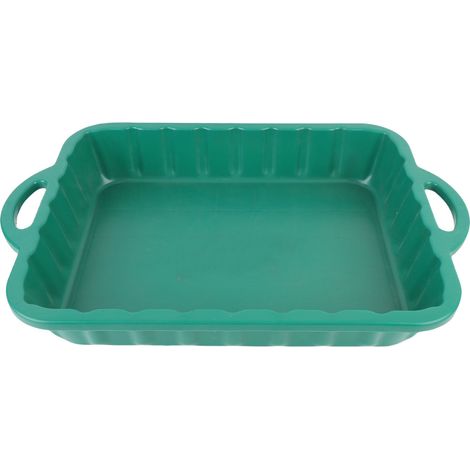 Grüne Kunststoff-ölwanne Für Autos – 50 X 39 X 10 Cm, Spritzwassergeschützt, Großes Fassungsvermögen