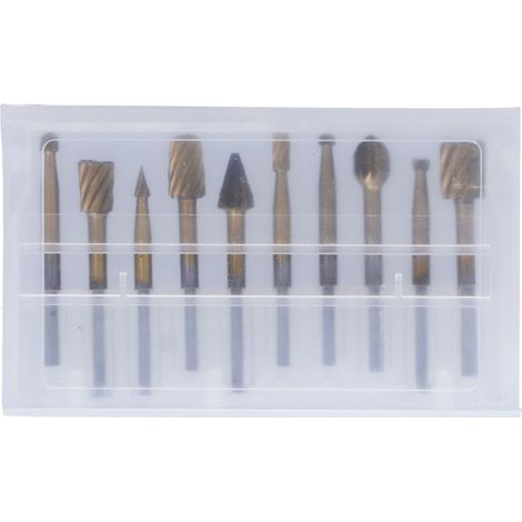 Rotationsfräser Zum Gravieren Und Schnitzen Von Holz Und Kunststoff – 10 Stück Aus Titan-schnellarbeitsstahl, 3,17 Mm Schaft, 40 Mm Länge