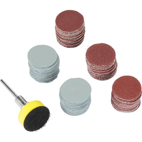 25-mm-schleifscheiben – 100er-packung (100p, 180p, 240p, 1500p, 3000p) + Schleifpad