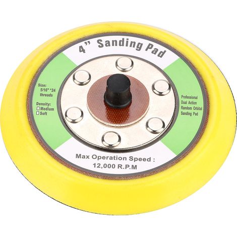 Schleif- Und Polierscheibe Mit Klettverschluss, 100 Mm, M8-gewinde, Pu-schaum Und Hartplastik