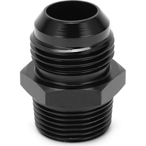 12an Auf 3/4 Npt Schwarz Eloxiertes Aluminium Gerader Kraftstoffanschluss 6061-t6