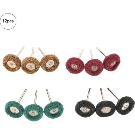 25-mm-schleifscheiben – 12er-pack (braun/grün/rot/schwarz) Für Elektrische Schleifmaschinen