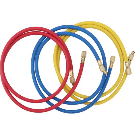 Kältemittel-befüllschläuche Für Klimaanlagen – 3 Stück À 150 Cm, 1/4"-anschlüsse, Kompatibel Mit R12/r22/r502