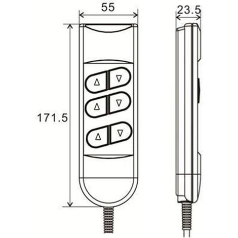 Elektrische Fernbedienung Für Aufstehsessel, 4 Motoren, 8 Tasten, 5-poliger Stecker, Robustes Abs