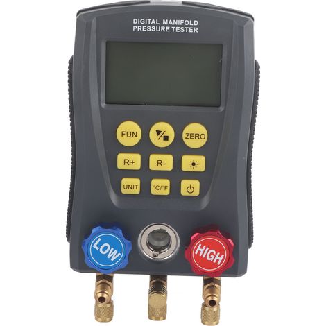 Multifunktionales Digitales Manometer Für Klimaanlagen – Druck-, Vakuum-, Temperatur- Und Leckageerkennung