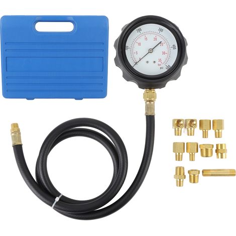 Motoröldruckmesser 0-500 Psi – Testset Für Automatikgetriebe Mit Schlauch Und Messinganschlüssen (12-teilig)