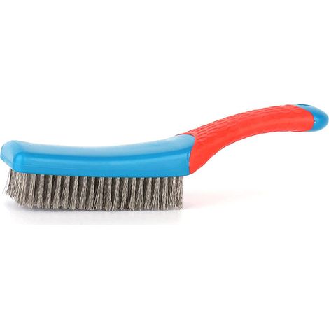 Edelstahl-drahtbürste Mit Silikongriff – 160 X 75 Mm, Ideal Zum Entfernen Von Rost, Farbe Und Zur Betonreinigung