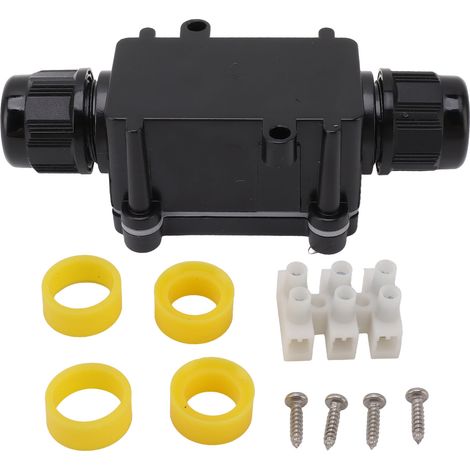 Ip68 Wasserdichte Schwarze Fsh711 Polycarbonat-anschlussdose, 2-wege, Mini, Einfach Zu Installieren