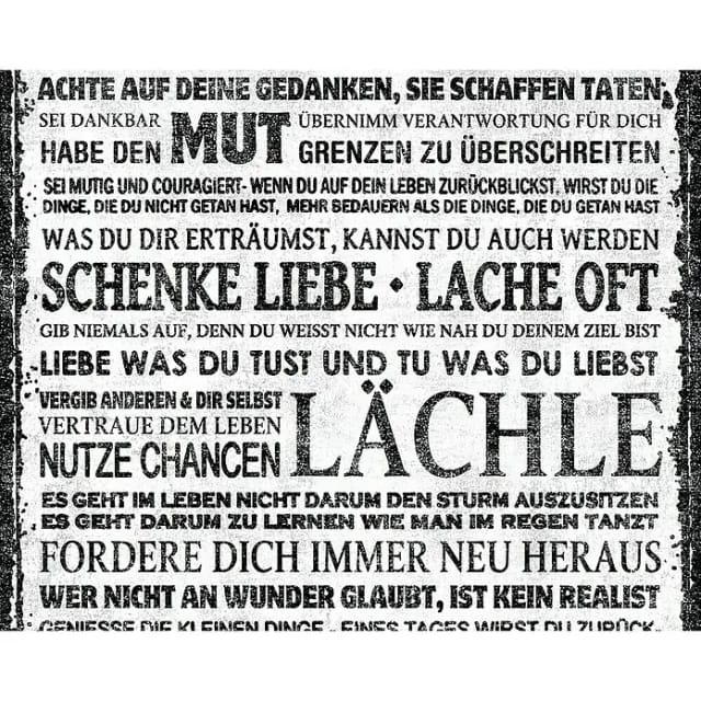 Bricoflor Selbstklebende Tapete mit Sprüchen Schwarz Weißes Tapeten Panel Ideal für Badezimmer und Küche Modernes Wandpaneel mit Motivationssprüchen