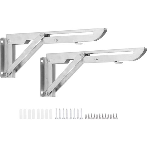 Klappbare Wandhalterung Für Tablets – 1 Paar Aus Edelstahl, 240 Mm, Max. Traglast 200 Kg, Ideal Für Boote, Wohnmobile Und Werkstätten