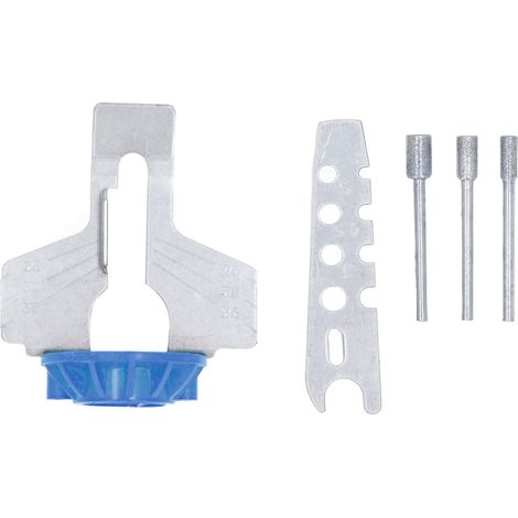 Rotierender Kettenschärfer Für Hss-kettensägen – Komplettset Blau Mit 3 Rundstiften