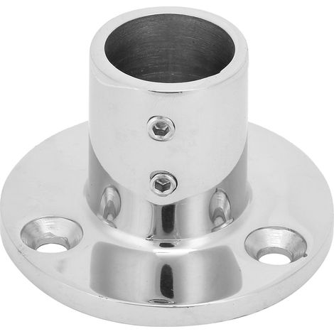 Rohrhalterung Aus Edelstahl 316, 90°-rundfuß, 25 Mm Durchmesser, Hochglanzpoliert, 3 Mm Wandstärke
