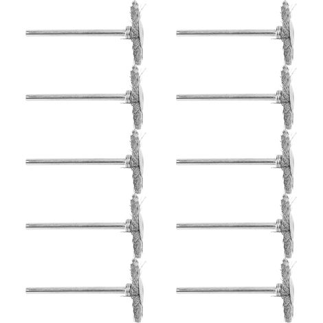 Edelstahl-rotationsbohrbürste – 10-teiliges Set, 2,35 Mm T-schaft, Zum Polieren Und Entlacken