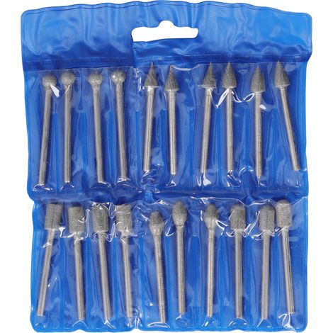 Set Mit 20 Rotierenden Schleifscheiben Zum Polieren, Gravieren Und Veredeln – 3 Mm Spitze, Körnung 150