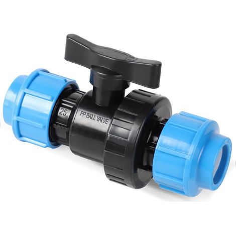 Kugelhahn Für 25-mm-pe-rohre – Absperrventil Und Kompressoranschluss Aus Polypropylen (pp) – Schneller Und Hochdruckanschluss Für Gartenschläuche Und Bewässerungsanlagen