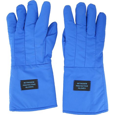 Kryogenhandschuhe 38 Cm Blau – Beständig Bis -250 °c, Wasserdicht Und Atmungsaktiv Für Flüssigen Stickstoff