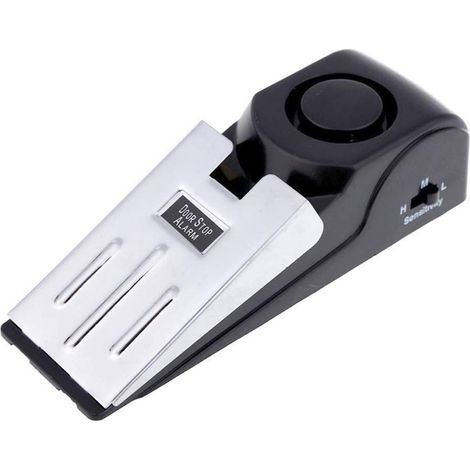 Tragbarer 120-db-türalarm Mit Einbruchschutz, Edelstahl- Und Abs-stopper, 14 X 4,5 X 4 Cm
