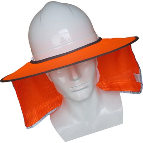 Sonnenschutz Für Schutzhelme – Fluoreszierendes Orange, Polyester, Einheitsgröße