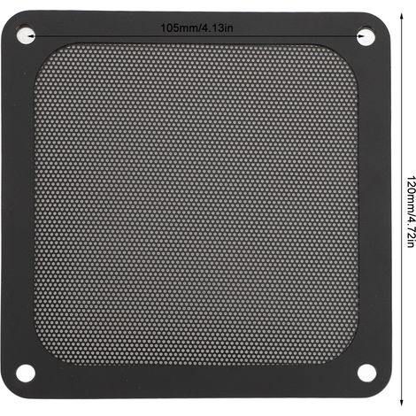 Magnetischer Staubfilter Für 120-mm-pc-lüfter, 4 Stück, Schwarzes Pvc, Lüftungsgitter