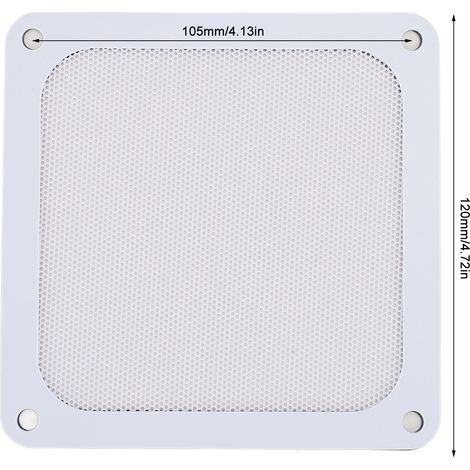 Staubfilter Für 120-mm-pc-lüfter, 4 Stück, Magnetischer Pvc-rahmen, Weiß