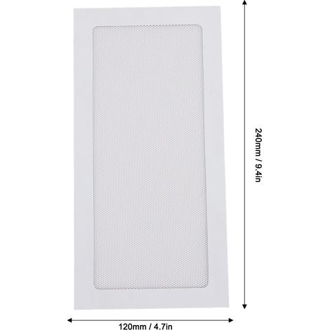 Magnetischer Staubfilter Für Pc-lüfter – 2 Stück, Feinmaschiges Weißes Pvc, 120 X 240 Mm