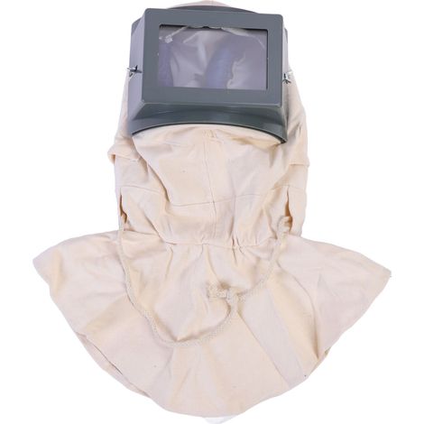 Sandstrahlhelm Mit Winddichter Und Reißfester Kapuze – Klares, Gebogenes Glasvisier Zum Polieren, Lackieren Und Schleifen