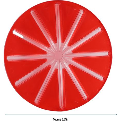 Spritzschutz Für Küchenmaschine Mit 6-draht-schneebesen – Runder, Roter Spritzschutz Aus Abs Und Thermoplastischem Gummi