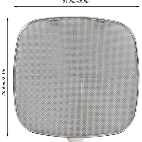 Spritzschutz Für Heißluftfritteusen – Doppelrost Aus Edelstahl 304, 21,5 X 20,5 Cm, Kompatibel Mit Ninja Ag300/ag400