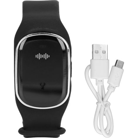 Wiederaufladbares Ultraschall-mückenabwehrarmband Mit Usb-anschluss Für Erwachsene – Schwarz, Wasserdicht Und Leicht