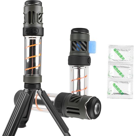 Multifunktionale Led-mückenschutzlampe Für Camping Und Outdoor-aktivitäten Mit Stativ – 200–300 Lm, Integrierter 3000-mah-akku