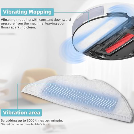 Nachfüllbare Wischpads Für Roborock S8/s7 Maxv/s7 Pro Ultra Saugroboter – 5 Stück, Saugfähige Fasern